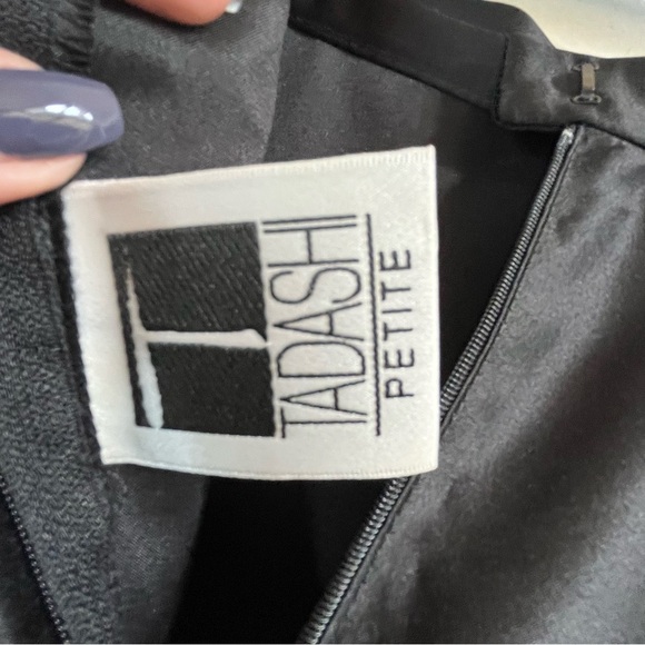 VTG Tadashi Shoji Black Elegant Formal Evening Trumpet Fishtail Maxi Skirt SZ 4P - Picture 12 of 15